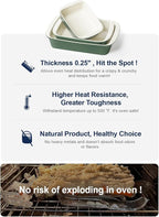LE TAUCI Deep Casserole Dishes for Oven, 13.7”x9.6” Ceramic Baking Dish Set - Image 8