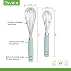 Tovolo Wire Whisk Set of 2 for Baking Cooking Mixing Whisking, 10” & 12” Inch - Image 5
