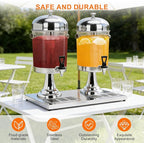 4.4 Gallon Iced Beverage Drink Dispenser, Stainless Steel Water Jar - Image 5