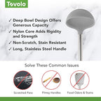 Tovolo Silicone Ladle With Stainless Steel Handle Deep Soup Ladle - Image 3