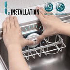 TAILI Sponge Holder with Strong Suction Cup, 4-in-1 Rustproof Sink Organizer - Image 3