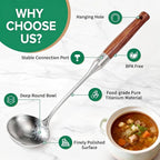 Newness Soup Ladle, Resilient Pure Titanium Soup Spoon - Image 2