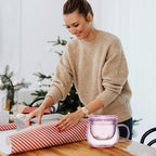 DOPUDO 11oz Pink Glass Tea Cup - Image 2