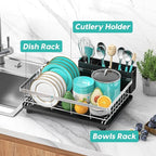 MERRYBOX Stainless Steel Dish Drying Rack - Image 3