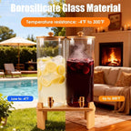 2 Gallon 2 Pack large Glass Drink dispenser - Image 3