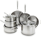GreenPan Stainless Steel Cookware Set, 11 Piece, Induction Cookware, Dishwasher by GreenPan