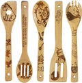 5 Cartoon Wooden Spoons for Cooking by FUTERLY