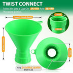 Threaded Funnel Easy Fill Funnel, Twist On Empty Spray Bottle Refill Adapter Fit - Image 2
