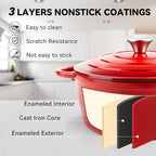 Miereirl 4.5 Quart Enameled Dutch Oven Pot - Image 3