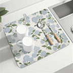 Blue Hydrangea Floral Dish Drying Mat - Image 8