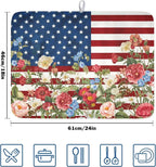 4th of July Dish Drying Mat 24x18 Inch, Patriotic Drying Mat - Image 2