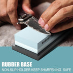 Premium Whetstone Knife Sharpening Stone 2 Side Grit 400/1000 Waterstone & - Image 3