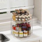 LAMU 2Pack 2 Tier Lazy Susan Organizer 12 inch Large Lazy Susan Turntable - Image 6