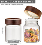 10 oz Small Glass Jars with Top Screw Lid Round Herb Coffee Bean Ground Storage - Image 2