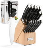 Knife Sets 15 Pieces for Kitchen by KATISUN