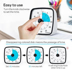 Yunbaoit Visual Timer with Night Light, 60-Minute Countdown Timer - Image 3