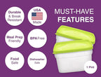 Arrow Reusable Plastic Storage Container Set, 10 Pack, 1 Pint/16 Ounce Each – - Image 3