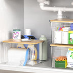 iCASA Trash Bag Dispenser Under Sink Organizer, 2-in-1 Acrylic Trash Bags Holder - Image 5