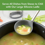 Tovolo Silicone Ladle With Stainless Steel Handle Deep Soup Ladle - Image 2