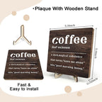 Coffee Bar Sign Plaque, Coffee Bar Accessories, Vintage Cafe Bar Plaque Desk - Image 2