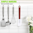 Meekoo 5 Pieces 14 Inch Rubber Spatula, 500°F High Heat Resistant Silicone - Image 3