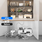 Mustorn Pots and Pans Organizer Under Cabinet, Expandable 2 Tier Under Sink - Image 3