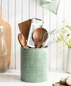 Kitchen Utensil Holder, 6x7 inch Large Ceramic Utensil Holder - Image 3