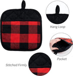 Joyhalo 4 Pack Pot Holders for Kitchen, Cotton Oven Holder - Image 3