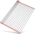 Tomorotec 17.7" x 15.5" Roll Up Dish Drying Rack Over Sink Drying Rack Sink by Tomorotec