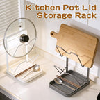 Kitchen Pot Lid Storage Rack, Pot Lid Organizer, Kitchen Pot Lid Holder While - Image 2