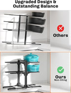 MUDEELA 6-Tier Pots and Pans Organizer under Cabinet, 13.78" Height Heavy Duty - Image 6
