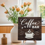 Funny Coffee Bar Decor Sign – Rustic Wooden Plaque - Image 3