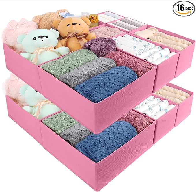 Drawer Organizer Clothes, 16 Pack Dresser Organizer Bins, Foldable Closet by Unknown