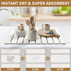 Large Stone Dish Drying Mat for Kitchen Counter, 23.6''x15.3'' Foldable Quick - Image 3