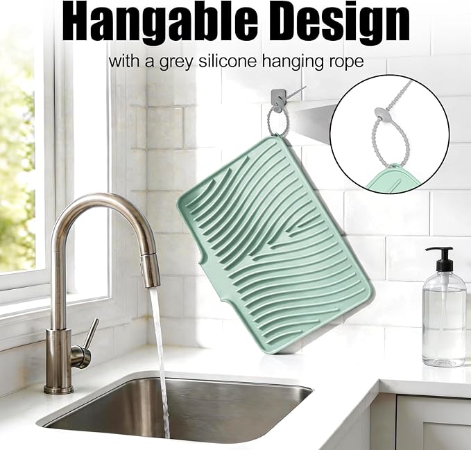 TIKNIK Silicone Dish Drying Mat, Stone Drying Mat - Image 4