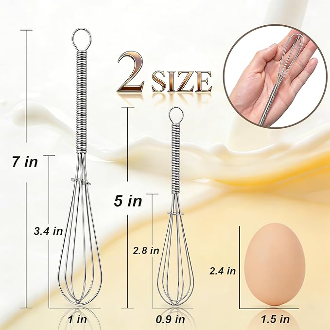 Anaeat Mini Wire Whisks, Beating and Stirring - Image 6