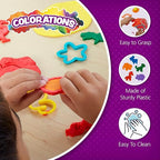 Colorations Geo Shapes Dough Cutter Set, 9 Pieces, 8 Shapes & 1 Roller - Image 2