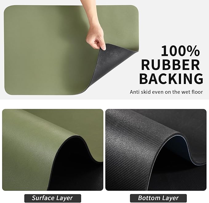 HotLive Dish Drying Mat for Kitchen Counter, Heat Resistant Drainer Mats - Image 5