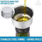 Zulay Kitchen (2 pack 17oz Olive Oil Dispenser Bottle - Image 6