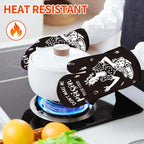 Funny Oven Mitts and Pot Holders Sets Black Kitchen Accessories Cute Kitchen - Image 2