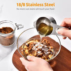 Measuring Cups and Spoons 12 Pieces: U-Taste 18/8 Stainless Steel Kitchen Metal - Image 3