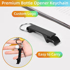 400 Pack Black Metal Bottle Opener Keychains Bulk, Tiny Beverage Opener Party - Image 5