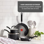 T-Fal Ultimate Hard Anodized Ceramic Nonstick 8 Piece Cookware Set, Oven Safe - Image 3
