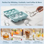 WIBIMEN Large Ice Cube Molds, Big Round Whiskey Ice Cube Trays - Image 7