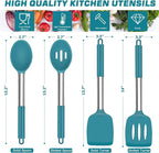 TeamFar Cooking Utensils Set, for Non-stick Cookware Flipping Frying Draining - Image 2