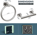 FORIOUS Toilet Paper Holder Wall Mount, SUS304 Stainless Steel Double Post - Image 5