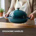 Overmont Enameled Cast Iron Bread Oven - 6QT Bread Dutch Oven - Image 2