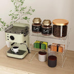 STARLATTA 2 Pcs Cabinet Organizer Shelf, Stackable Kitchen Counter Shelves - Image 7