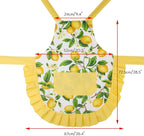 G2PLUS Thick Lemon Cotton Apron, Kitchen Apron - Image 2
