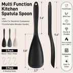 3 PACK Silicone Cooking Spatula Spoons - Image 6
